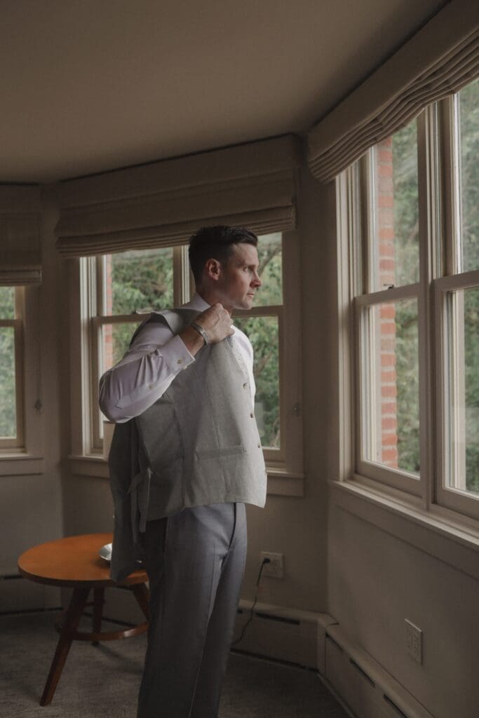 groom getting ready