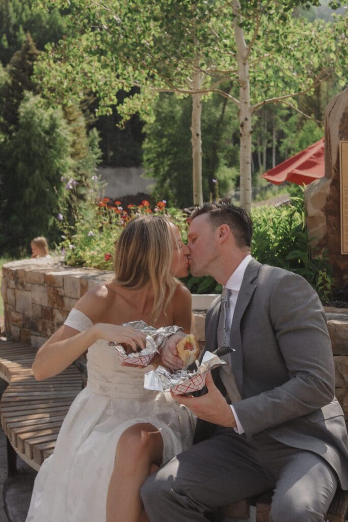 hot dogs on wedding day