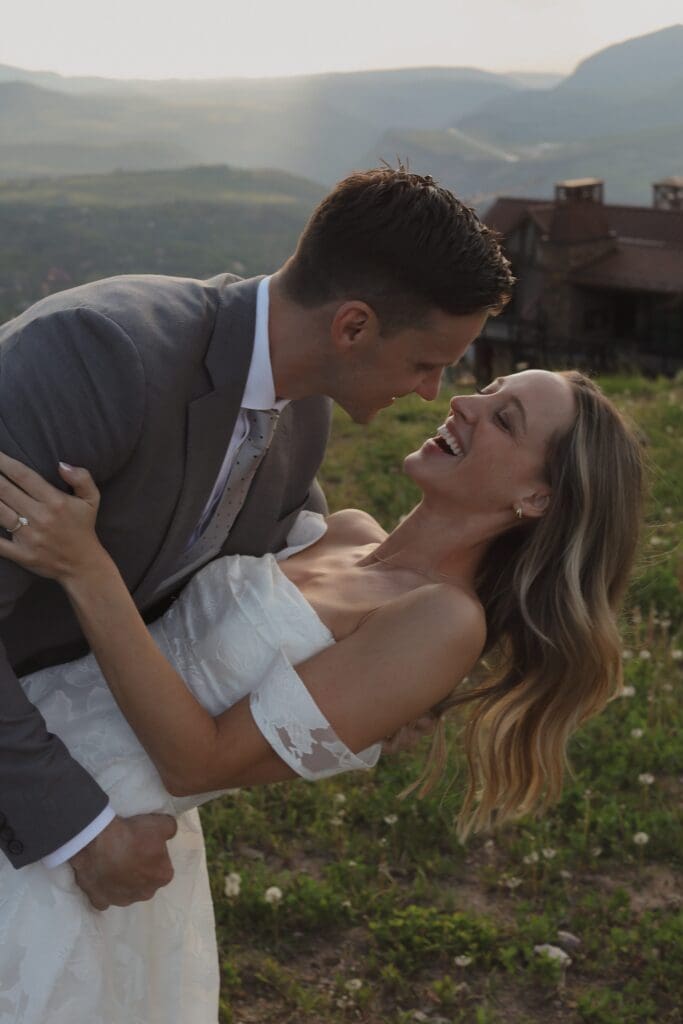 couple on top of mountain