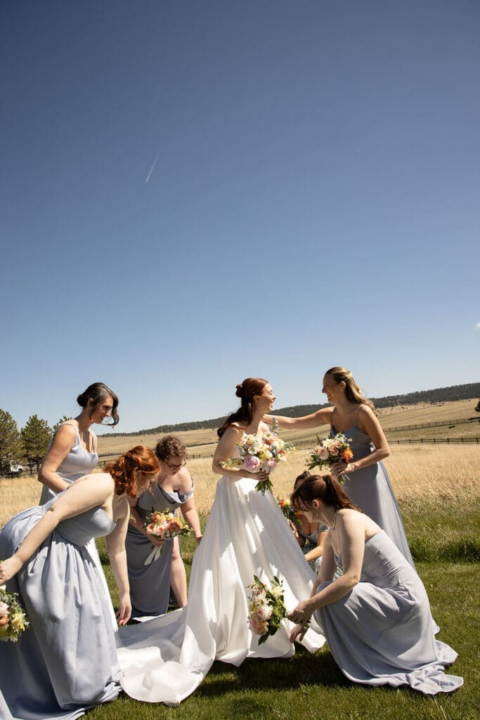 wedding party spruce mountain ranch