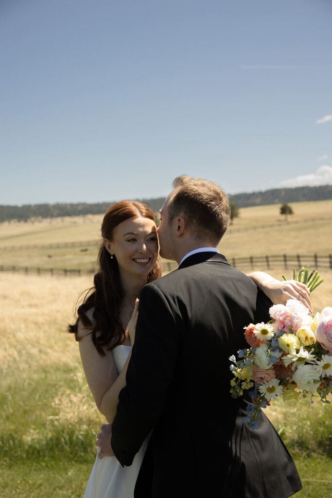 bride & groom spruce mountain ranch
