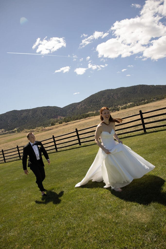 bride & groom spruce mountain ranch
