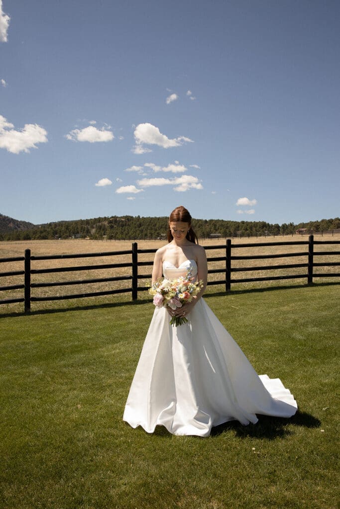 bride & groom spruce mountain ranch