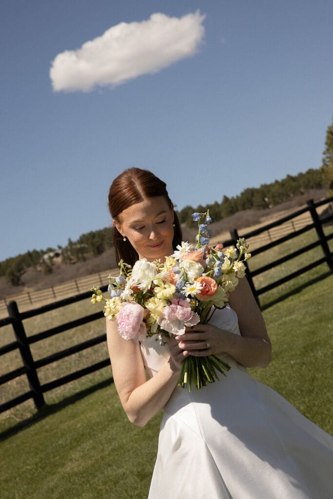 bride & groom spruce mountain ranch