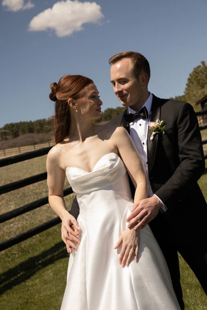 bride & groom spruce mountain ranch