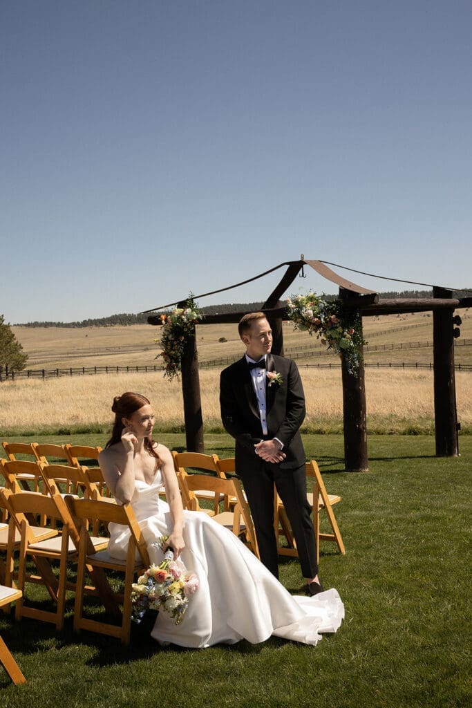 bride & groom spruce mountain ranch