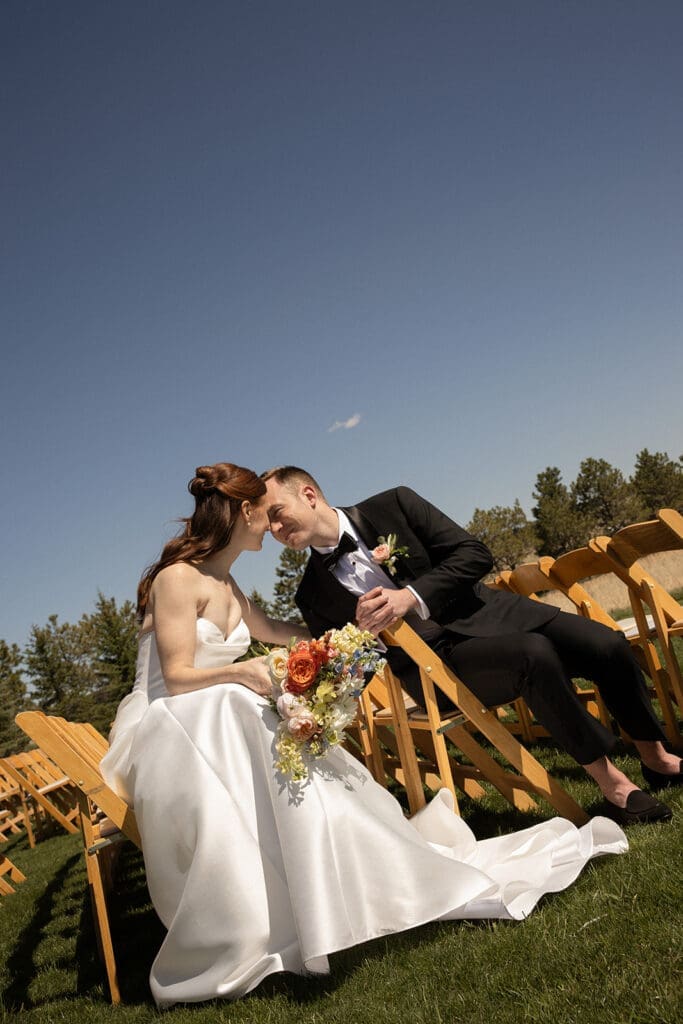 bride & groom spruce mountain ranch